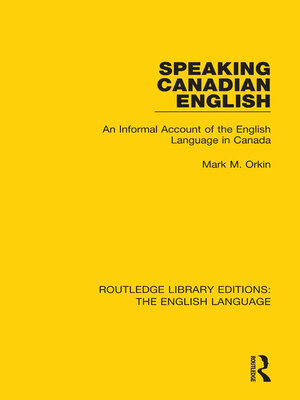 cover image of Speaking Canadian English